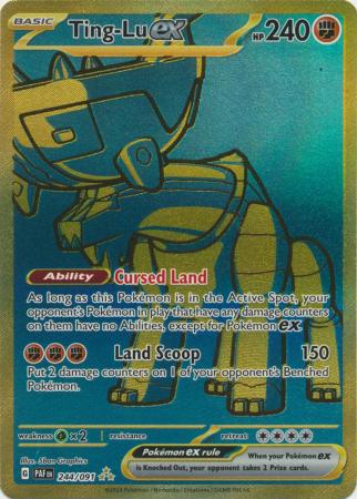 Scarlet & Violet: Paldean Fates : 244/091 - Ting-Lu ex - Gold Secret Rare
