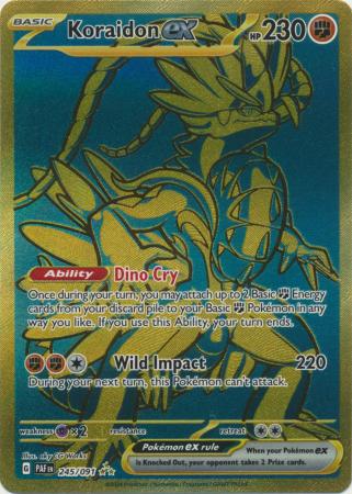 Scarlet & Violet: Paldean Fates : 245/091 - Koraidon ex - Gold Secret Rare