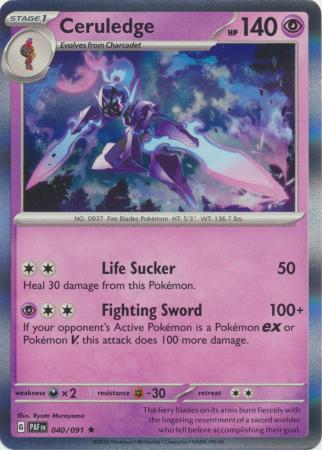 Scarlet & Violet: Paldean Fates : 040/091 - Ceruledge - Holo Rare