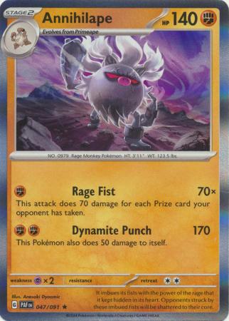 Scarlet & Violet: Paldean Fates : 047/091 - Annihilape - Holo Rare