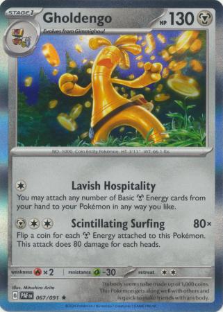 Scarlet & Violet: Paldean Fates : 067/091 - Gholdengo - Holo Rare
