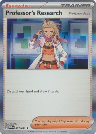 Scarlet & Violet: Paldean Fates : 087/091 - Professor's Research (Professor Sada) - Holo Rare
