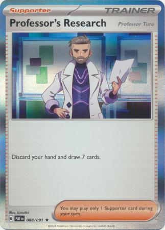 Scarlet & Violet: Paldean Fates : 088/091 - Professor's Research (Professor Turo) - Holo Rare