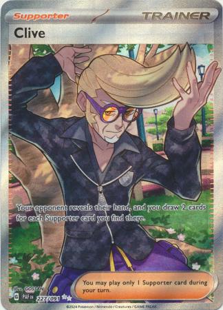 Scarlet & Violet: Paldean Fates : 227/091 - Clive - Illustration Rare