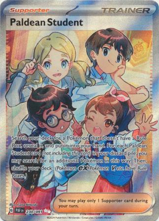Scarlet & Violet: Paldean Fates : 230/091 - Paldean Student - Illustration Rare