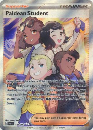 Scarlet & Violet: Paldean Fates : 231/091 - Paldean Student - Illustration Rare