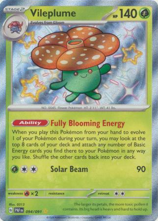 Scarlet & Violet: Paldean Fates : 094/091 - Vileplume - Shiny Rare