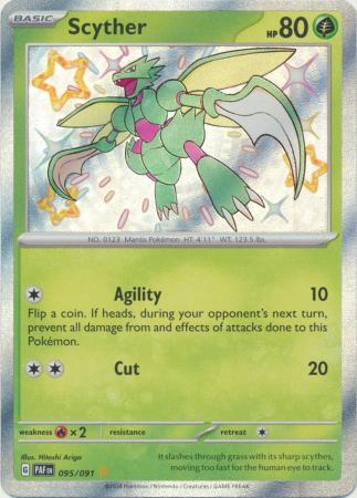 Scarlet & Violet: Paldean Fates : 095/091 - Scyther - Shiny Rare