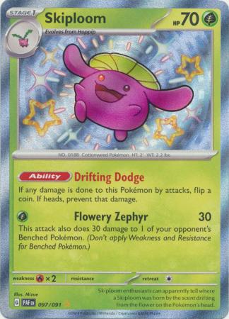 Scarlet & Violet: Paldean Fates : 097/091 - Skiploom - Shiny Rare