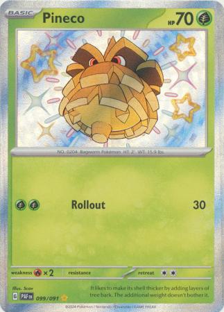 Scarlet & Violet: Paldean Fates : 099/091 - Pineco - Shiny Rare