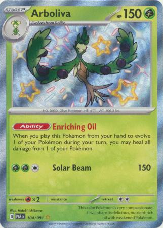 Scarlet & Violet: Paldean Fates : 104/091 - Arboliva - Shiny Rare