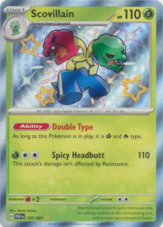 Scarlet & Violet: Paldean Fates : 107/091 - Scovillain - Shiny Rare