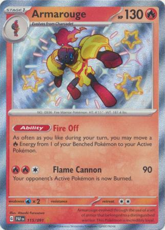 Scarlet & Violet: Paldean Fates : 115/091 - Armarouge - Shiny Rare