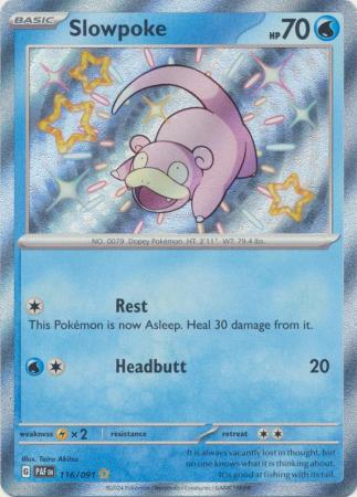 Scarlet & Violet: Paldean Fates : 116/091 - Slowpoke - Shiny Rare