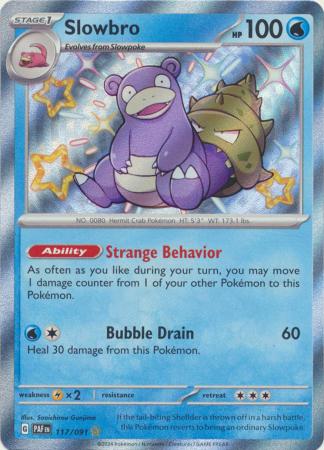 Scarlet & Violet: Paldean Fates : 117/091 - Slowbro - Shiny Rare