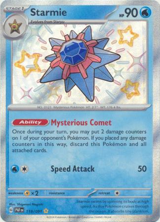 Scarlet & Violet: Paldean Fates : 119/091 - Starmie - Shiny Rare