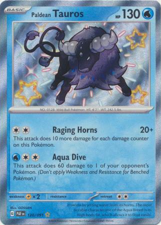 Scarlet & Violet: Paldean Fates : 120/091 - Paldean Tauros - Shiny Rare