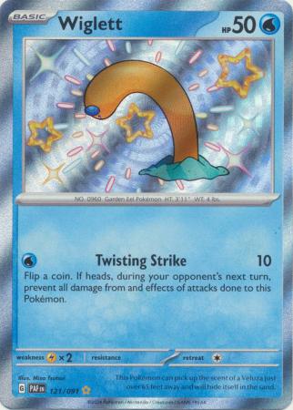 Scarlet & Violet: Paldean Fates : 121/091 - Wiglett - Shiny Rare