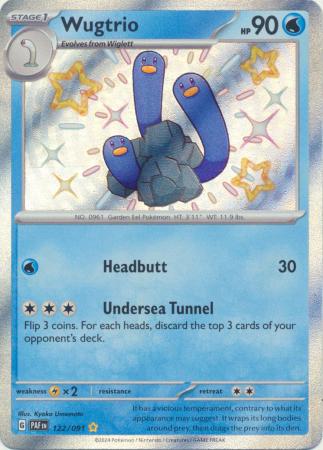 Scarlet & Violet: Paldean Fates : 122/091 - Wugtrio - Shiny Rare