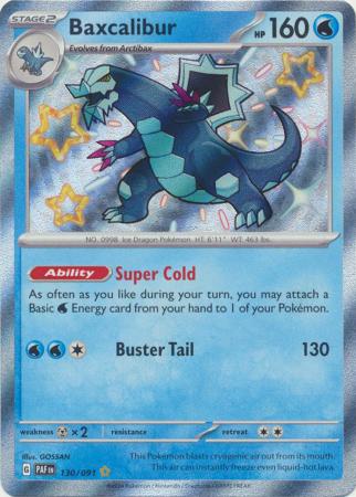 Scarlet & Violet: Paldean Fates : 130/091 - Baxcalibur - Shiny Rare