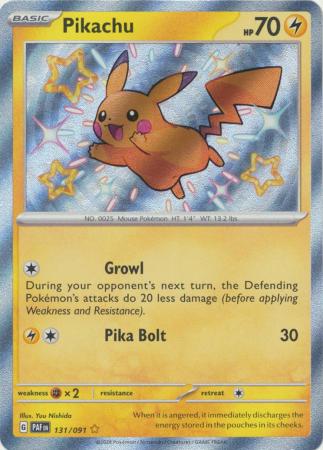 Scarlet & Violet: Paldean Fates : 131/091 - Pikachu - Shiny Rare