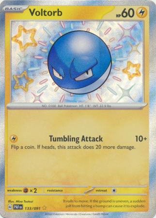 Scarlet & Violet: Paldean Fates : 133/091 - Voltorb - Shiny Rare