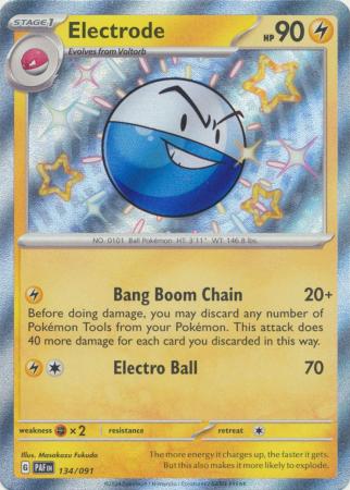 Scarlet & Violet: Paldean Fates :  134/091 - Electrode - Shiny Rare