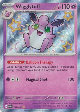 Scarlet & Violet: Paldean Fates : 147/091 - Wigglytuff - Shiny Rare