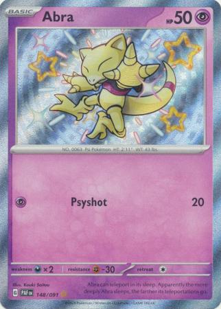 Scarlet & Violet: Paldean Fates : 148/091 - Abra - Shiny Rare