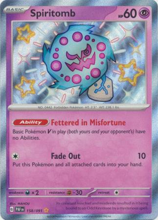 Scarlet & Violet: Paldean Fates : 158/091 - Spiritomb - Shiny Rare