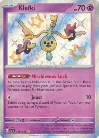 Scarlet & Violet: Paldean Fates : 159/091 - Klefki - Shiny Rare