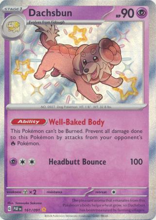 Scarlet & Violet: Paldean Fates : 161/091 - Dachsbun - Shiny Rare