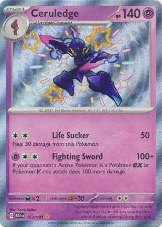Scarlet & Violet: Paldean Fates : 162/091 - Ceruledge - Shiny Rare