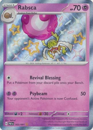 Scarlet & Violet: Paldean Fates : 163/091 - Rabsca - Shiny Rare