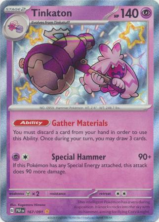 Scarlet & Violet: Paldean Fates : 167/091 - Tinkaton - Shiny Rare
