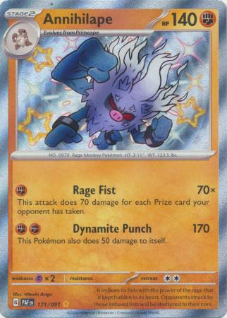 Scarlet & Violet: Paldean Fates : 171/091 - Annihilape - Shiny Rare