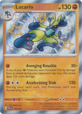 Scarlet & Violet: Paldean Fates : 174/091 - Lucario - Shiny Rare