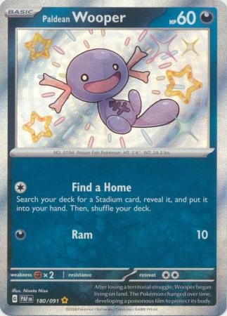Scarlet & Violet: Paldean Fates : 180/091 - Paldean Wooper - Shiny Rare