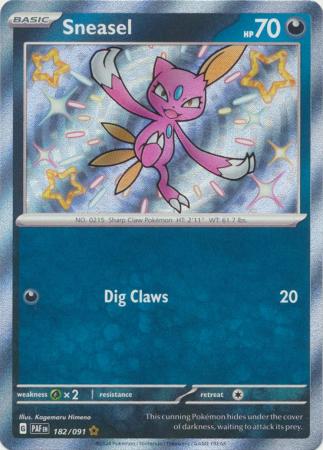 Scarlet & Violet: Paldean Fates : 182/091 - Sneasel - Shiny Rare
