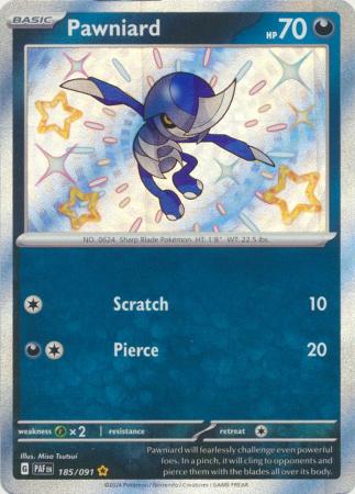 Scarlet & Violet: Paldean Fates : 185/091 - Pawniard - Shiny Rare