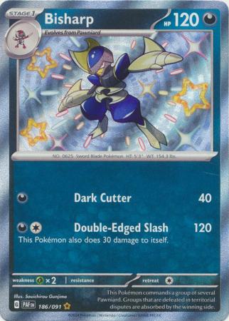 Scarlet & Violet: Paldean Fates : 186/091 - Bisharp - Shiny Rare