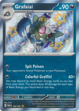 Scarlet & Violet: Paldean Fates : 190/091 - Grafaiai - Shiny Rare