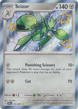 Scarlet & Violet: Paldean Fates : 191/091 - Scizor - Shiny Rare