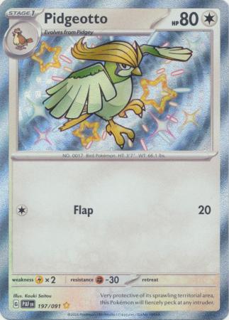 Scarlet & Violet: Paldean Fates : 197/091 - Pidgeotto - Shiny Rare