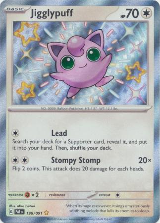 Scarlet & Violet: Paldean Fates : 198/091 - Jigglypuff - Shiny Rare