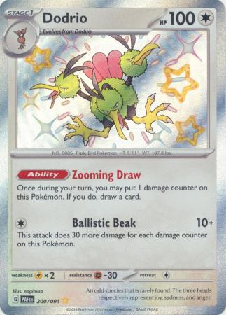 Scarlet & Violet: Paldean Fates : 200/091 -  Dodrio - Shiny Rare