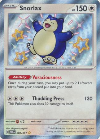 Scarlet & Violet: Paldean Fates : 202/091 - Snorlax - Shiny Rare