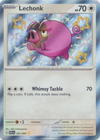 Scarlet & Violet: Paldean Fates : 207/091 - Lechonk - Shiny Rare