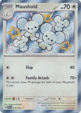 Scarlet & Violet: Paldean Fates : 210/091 - Maushold - Shiny Rare