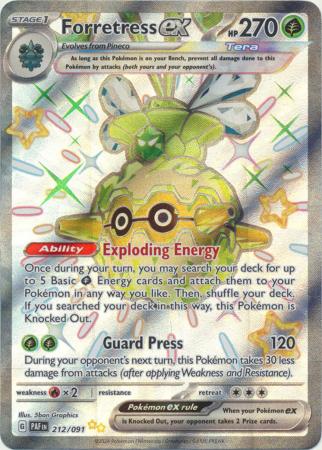 Scarlet & Violet: Paldean Fates : 212/091 - Forretress ex - Shiny Ultra Rare